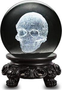 Doguiei Gothic Home Decor Crystal Glass Skull 
